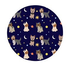 Terrier Cute Dog With Stars Sun And Moon Mini Round Pill Box (pack Of 5) by SychEva