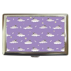 Cheerful Pugs Lie In The Clouds Cigarette Money Case by SychEva