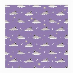 Cheerful Pugs Lie In The Clouds Medium Glasses Cloth by SychEva