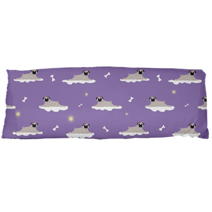 Cheerful Pugs Lie In The Clouds Body Pillow Case Dakimakura (Two Sides)