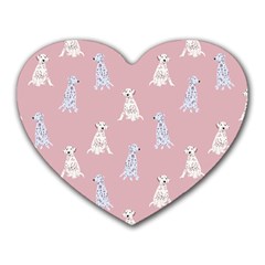 Dalmatians Favorite Dogs Heart Mousepads by SychEva