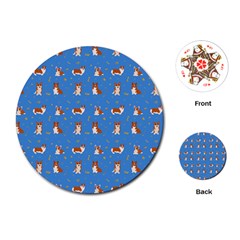 Cute Corgi Dogs Playing Cards Single Design (round) by SychEva