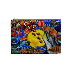 Swimming With The Fishes Cosmetic Bag (medium) by impacteesstreetwearcollage
