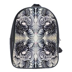 Mono Repeats Vi School Bag (large) by kaleidomarblingart