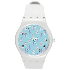 Dalmatians Are Cute Dogs Round Plastic Sport Watch (m) by SychEva
