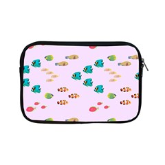 Marine Fish Multicolored On A Pink Background Apple Ipad Mini Zipper Cases by SychEva