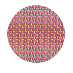 Girl Pink Mini Round Pill Box (pack Of 3) by snowwhitegirl