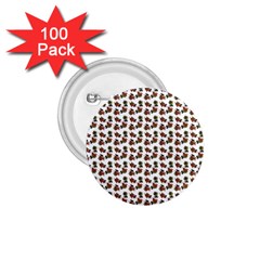 Cute Deer Pattern White 1 75  Buttons (100 Pack)  by snowwhitegirl