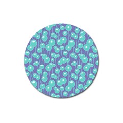 Blue Dandelions  Cute Plants Magnet 3  (round) by SychEva