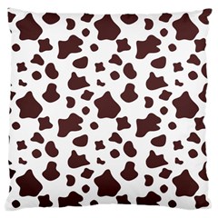 Brown Cow Spots Pattern, Animal Fur Print Large Cushion Case (two Sides) by Casemiro