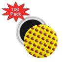 Vector Burgers, fast food sandwitch pattern at yellow 1.75  Magnets (100 pack) 