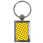 Vector Burgers, fast food sandwitch pattern at yellow Key Chain (Rectangle)