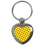 Vector Burgers, fast food sandwitch pattern at yellow Key Chain (Heart)