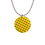 Vector Burgers, fast food sandwitch pattern at yellow 1  Button Necklace