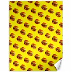 Vector Burgers, fast food sandwitch pattern at yellow Canvas 12  x 16 