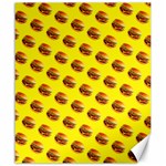 Vector Burgers, fast food sandwitch pattern at yellow Canvas 20  x 24 