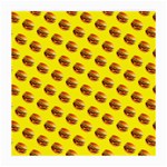 Vector Burgers, fast food sandwitch pattern at yellow Medium Glasses Cloth (2 Sides)