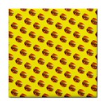 Vector Burgers, fast food sandwitch pattern at yellow Face Towel