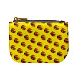 Vector Burgers, fast food sandwitch pattern at yellow Mini Coin Purse