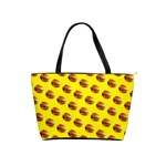 Vector Burgers, fast food sandwitch pattern at yellow Classic Shoulder Handbag