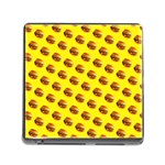 Vector Burgers, fast food sandwitch pattern at yellow Memory Card Reader (Square 5 Slot)