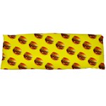 Vector Burgers, fast food sandwitch pattern at yellow Body Pillow Case (Dakimakura)