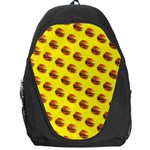 Vector Burgers, fast food sandwitch pattern at yellow Backpack Bag