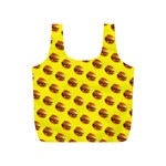 Vector Burgers, fast food sandwitch pattern at yellow Full Print Recycle Bag (S)