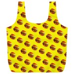 Vector Burgers, fast food sandwitch pattern at yellow Full Print Recycle Bag (XL)