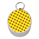 Vector Burgers, fast food sandwitch pattern at yellow Mini Silver Compasses
