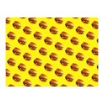 Vector Burgers, fast food sandwitch pattern at yellow Double Sided Flano Blanket (Mini) 