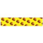 Vector Burgers, fast food sandwitch pattern at yellow Small Flano Scarf