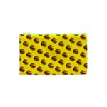 Vector Burgers, fast food sandwitch pattern at yellow Cosmetic Bag (XS)