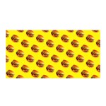 Vector Burgers, fast food sandwitch pattern at yellow Satin Wrap