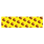 Vector Burgers, fast food sandwitch pattern at yellow Satin Scarf (Oblong)