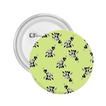 Black and white vector flowers at canary yellow 2.25  Buttons