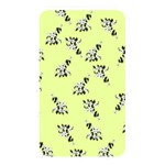 Black and white vector flowers at canary yellow Memory Card Reader (Rectangular)