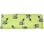 Black and white vector flowers at canary yellow Body Pillow Case (Dakimakura)