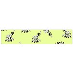 Black and white vector flowers at canary yellow Small Flano Scarf