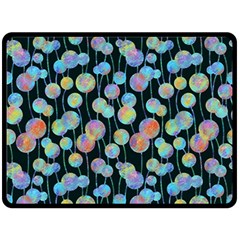 Multi-colored Circles Double Sided Fleece Blanket (large)  by SychEva