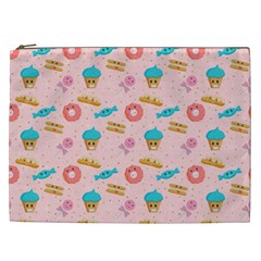 Funny Sweets With Teeth Cosmetic Bag (xxl) by SychEva