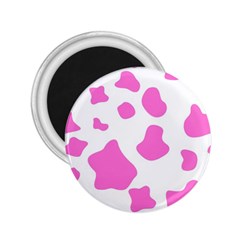 Pink Cow Spots, Large Version, Animal Fur Print In Pastel Colors 2 25  Magnets by Casemiro