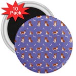 Cute Corgi Dogs 3  Magnets (10 pack) 