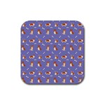 Cute Corgi Dogs Rubber Coaster (Square) 