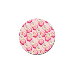 Pink And White Donuts Golf Ball Marker by SychEva
