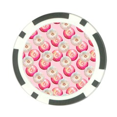 Pink And White Donuts Poker Chip Card Guard by SychEva