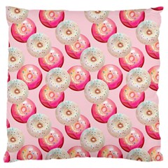 Pink And White Donuts Standard Flano Cushion Case (two Sides) by SychEva