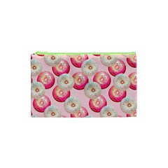 Pink And White Donuts Cosmetic Bag (xs) by SychEva