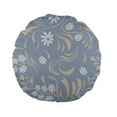 Folk Flowers Pattern Floral Surface Design Seamless Pattern Standard 15  Premium Round Cushions by Eskimos