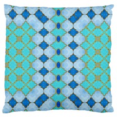Turquoise Large Cushion Case (two Sides) by Dazzleway